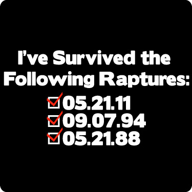 Harold Camping Rapture T-Shirt (3 Dates)