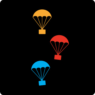 Katniss Peeta Sponsor Tribute Parachute - 3 Color T-Shirt