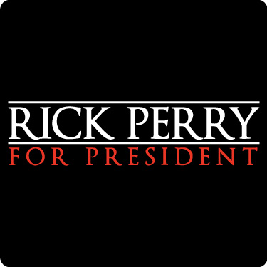 Rick Perry for President T-Shirt (Horz, Red, Wht)