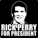 Rick Perry for President Tee (Face,Wht)