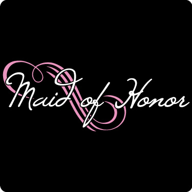 Maid of Honor T-Shirt (Loop, Soft Pink, Wht)