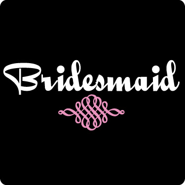 Bridesmaid T-Shirt (Script, Soft Pink, Wht)
