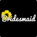 Bridesmaid T-Shirt (Flower, Yellow, Wht)