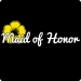 Maid of Honor T-Shirt (Flower, Yellow,Wht)