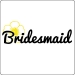Bridesmaid T-Shirt (Flower, Yellow, Blk)