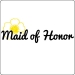 Maid of Honor T-Shirt (Flower, Yellow, Blk)