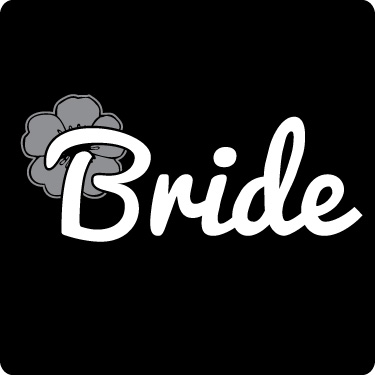 Bride T-Shirt (Flower, Grey, Wht)