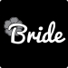 Bride T-Shirt (Flower, Grey, Wht)