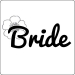 Bride T-Shirt (Flower, Grey, Blk)