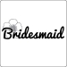 Bridesmaid T-Shirt (Flower, Grey, Blk)