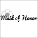 Maid of Honor T-Shirt (Flower, Grey, Blk)