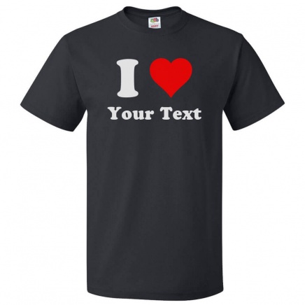 lid Beter bloemblad Custom I Heart T Shirt Personalized I Love Tee